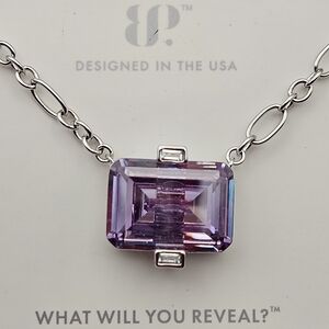 Bomb Party NK30285 "Unclouded Sky" Lavender Topaz Cubic Zirconia Necklace